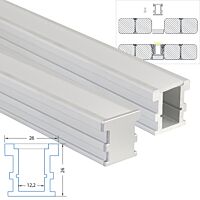 Naslapny hlinikovy profil 26x26 mm, matn