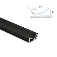 Profil AL 24/10mm VE černý 2m komplet