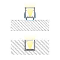 Profil AL 11/11mm PW komplet černý 1m