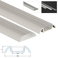 Přisazený hliníkový profil PX, 30x7 mm,