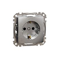 SCHNEIDER Sedna Design & Elements Zásuvka 230V 16A SCHUKO leš. hliník