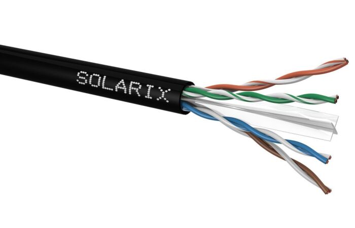 SOLARIX Kabel UTP 4x2x0,5 CAT6 PE venkovní (balení 500m/cívka)