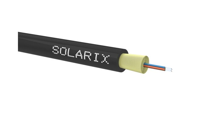 SOLARIX DROP1000 kabel Solarix 4VL 9/125 3,0mm LSOH Eca černý 500m SXKO-DROP-4-OS-LSOH