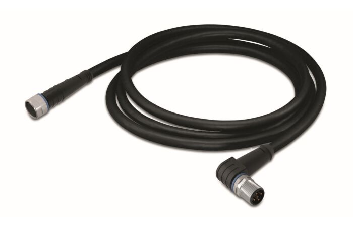 WAGO Kabel 756-5508/040-010 pro senzor / akční člen Zásuvka M8 přímá Zástrčka M12A úhlová 1m