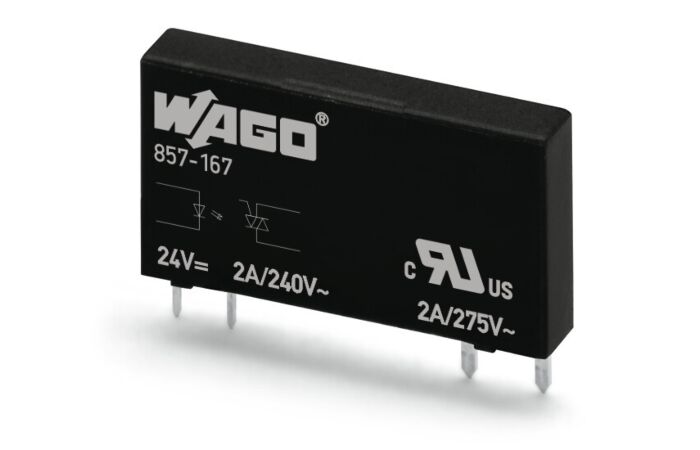WAGO Relé 857-167 Elementární polovodičové, Jmenovité vstupní napětí: 24 V DC Rozsah výstupního napětí AC 24–240 V