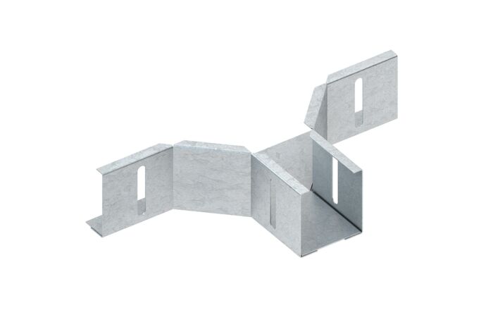 NIEDAX Montážní T-kus, 50x52 mm, s bočnicemi bez děrování RTAK 50.050