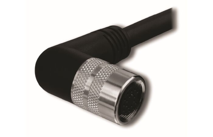 WAGO Kabel 756-3206/140-050 propojovací M16 zásuvka úhlová 14pólová, černá