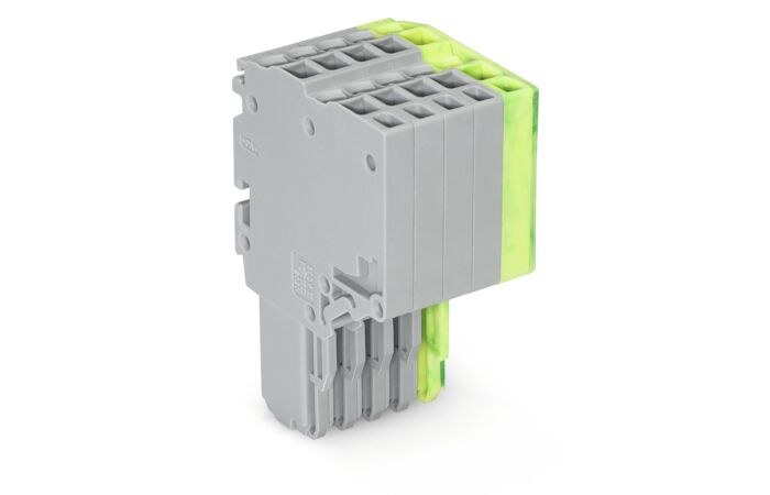WAGO Svorka 2020-205/000-036 2vodičová pružinová Push-in CAGE CLAMP® 1,5 mm², šedá/zelenožlutá