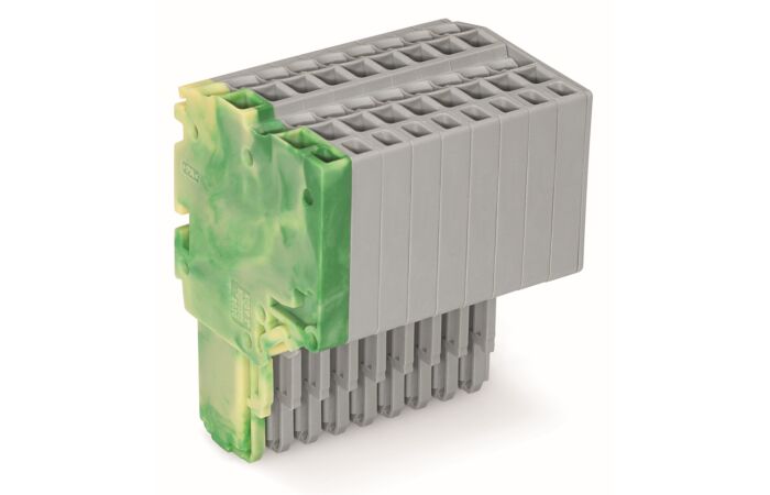 WAGO Svorka 2020-209/000-037 2vodičová pružinová Push-in CAGE CLAMP® 1,5 mm², šedá/zelenožlutá