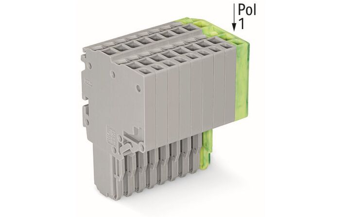 WAGO Svorka 2020-210/000-036 2vodičová pružinová Push-in CAGE CLAMP® 1,5 mm², šedá/zelenožlutá
