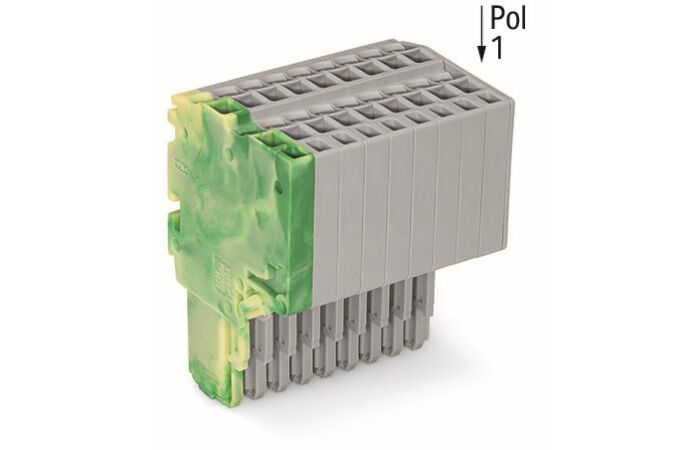 WAGO Svorka 2020-210/000-037 2vodičová pružinová Push-in CAGE CLAMP® 1,5 mm², šedá/zelenožlutá