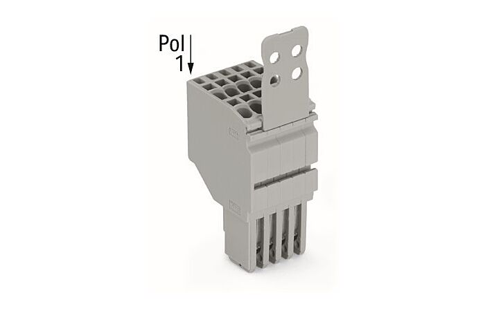 WAGO Svorka 2020-210/135-000 2vodičová pružinová Push-in CAGE CLAMP® 1,5 mm², šedá
