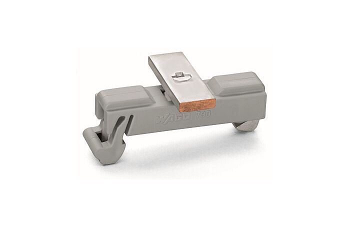 WAGO Držák 790-112 se svodovou patkou; paralelně vůči nosné liště; délka 25 mm; šedá