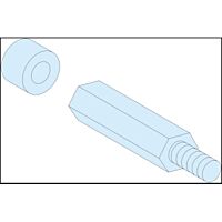 4 šestiboké distanční kusy M8 V=40+10mm