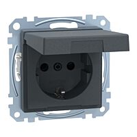 Zásuvka Schuko, Sys-M, IP44, antracit