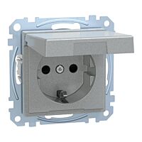Zásuvka Schuko, Sys-M, IP44, alu