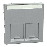 Centr. deska Actassi RJ45 2x, aluminium