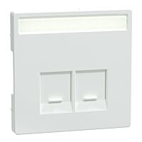 Centr. deska RJ45 2nás. popis., lotus wh