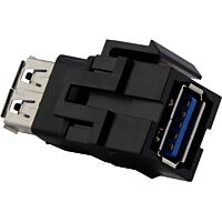Modul keystone USB 3.0 (jack/jack) černá