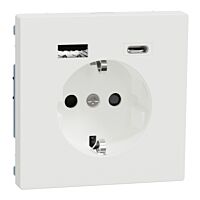Zásuvka Schuko, Sys-D, USB A+C, nordic
