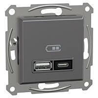 USB A+C rychlonabíječka 21W antracit