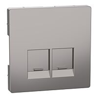 Centr. deska RJ45 2nás., nikl