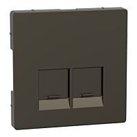 Centr. deska RJ45 2nás., mocca
