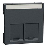 Deska MEG4574-0414 Actassi 2xRJ45 antrac