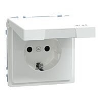Zásuvka Schuko, Sys-D, IP44, lotus white