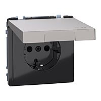 Zásuvka Schuko, Sys-D, IP44, nikl