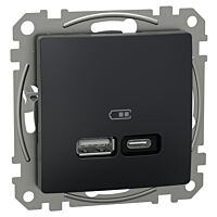 Zásuvka Sedna USB A+C 21W Antracit