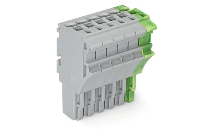 WAGO Svorka 2022-106/000-036 1vodičová pružinová Push-in CAGE CLAMP®, 4 mm², šedá/zelenožlutá