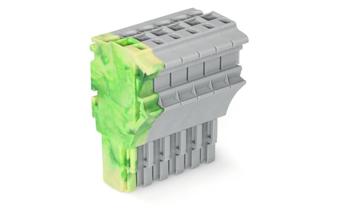 WAGO Svorka 2022-106/000-037 1vodičová pružinová Push-in CAGE CLAMP®, 4 mm², šedá/zelenožlutá
