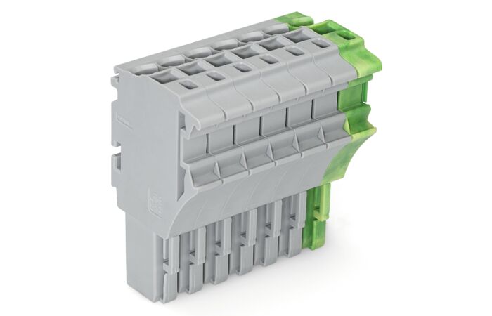 WAGO Svorka 2022-107/000-036 1vodičová pružinová Push-in CAGE CLAMP®, 4 mm², šedá/zelenožlutá