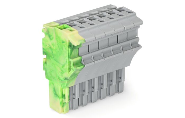 WAGO Svorka 2022-107/000-037 1vodičová pružinová Push-in CAGE CLAMP®, 4 mm², šedá/zelenožlutá