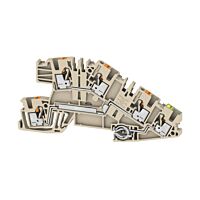 WEIDMÜLLER Svorka AITB 2.5 BB L-L-PE 2.5 mm², 250 V, 24 A, Počet připojení: 5, Počet úrovní: 3, tmavě béžová