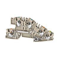WEIDMÜLLER Svorka AITB 2.5 BB N-L-PE 2.5 mm², 250 V, 24 A, Počet připojení: 5, Počet úrovní: 3, tmavě béžová