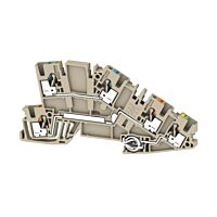 WEIDMÜLLER Svorka AITB 2.5 N-L-PE 2.5 mm², 250 V, 24 A, Počet připojení: 4, Počet úrovní: 3, tmavě béžová