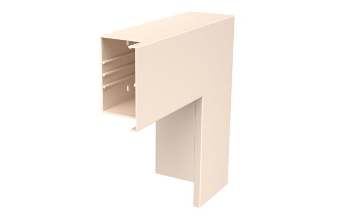OBO BETTERMANN Plochý roh, pro kanál WDK, 300x130x100, krémová bílá Polyvinylchlorid, PVC typ WDK F100130CW