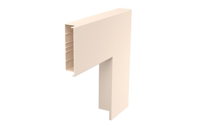 OBO BETTERMANN Plochý roh, pro kanál WDK, 560,5x210x80, krémová bílá Polyvinylchlorid, PVC typ WDK F80210CW