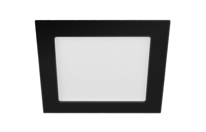 PANLUX Svítidlo LED SQUARE CCT 12W 1080lm 3000-4000-6000K hranaté IP44 černá