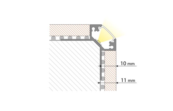 Hliníkový profil pro obklady a dlažbu DE