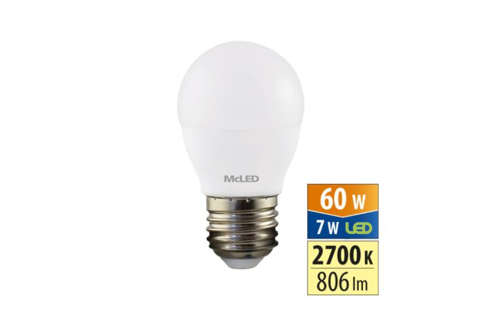 MCLED Žárovka LED 7W-60 E27 2700K 200° kapka