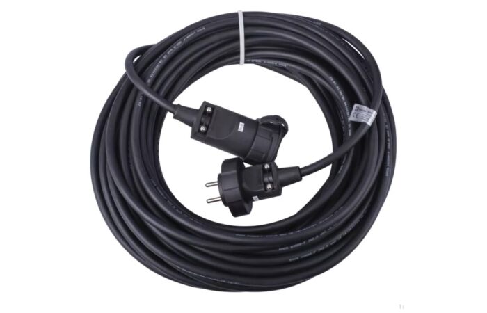 EMOS Přívod prodlužovací 20m 1zásuvkaspojka 250V/16A krytka IP65 černá