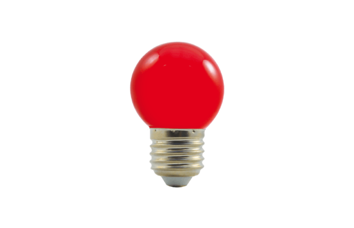 NBB Žárovka LED 1W-8 E27 230V 330° rudá