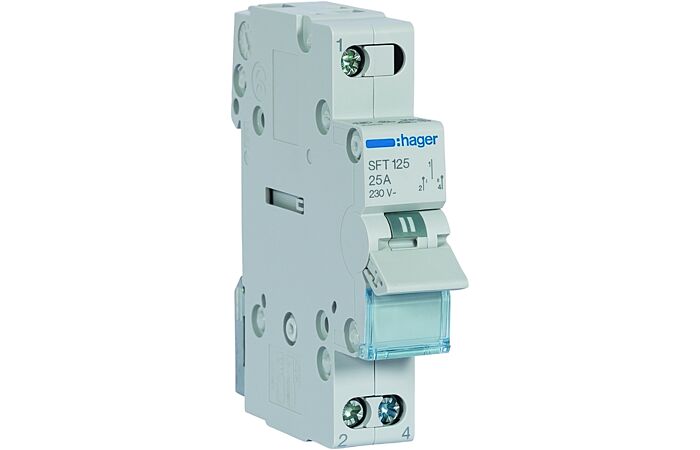 HAGER Přepínač SFT125 1P/25A 2P I-0-II