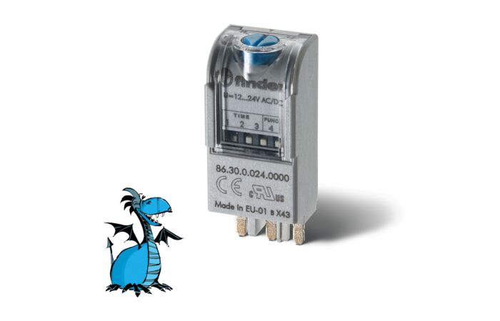 FINDER Časový modul 86.30.0.024.0000, 12-24V AC/DC