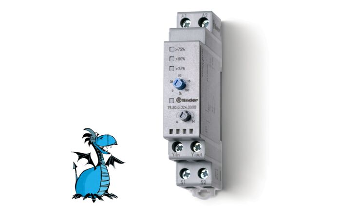 FINDER Generátor 19.50.0.024.0000, 0-10V DC, 1Z/10A, 24V AC/DC