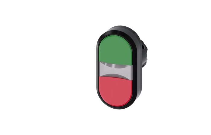 SIEMENS Dvojtlačítko 22 mm, kulaté, plast, zelená, červená