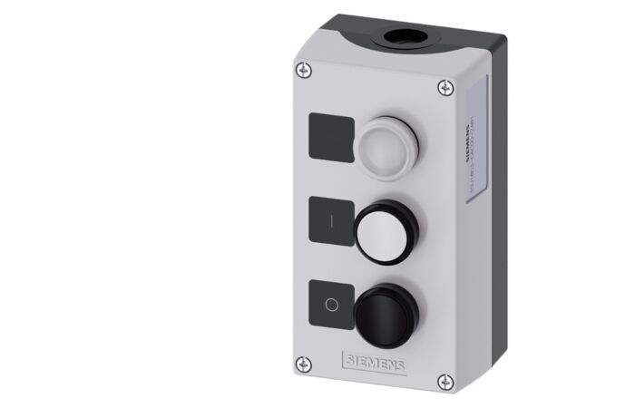 SIEMENS Kryt pro ovládací přístroje, 22 mm, kulatý, knoflík stiskací bílá barva